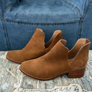 Steve Madden suede open ankle booties
